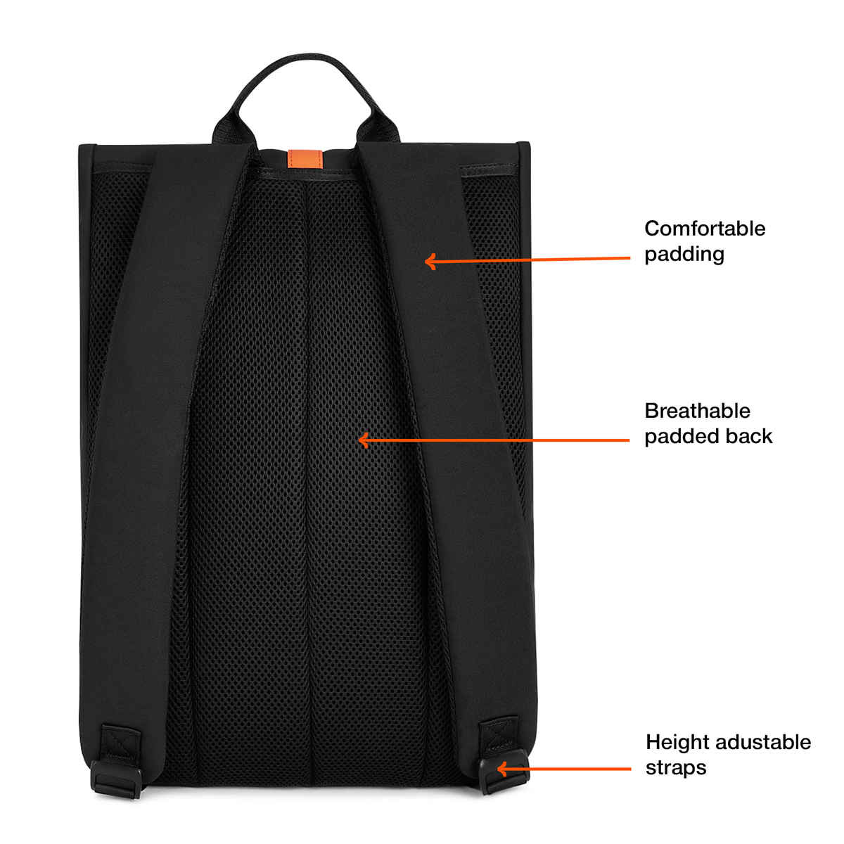 Nasher Miles Chelsea 28 L Top-open, Polyurethane Laptop Backpack for College and School- Black