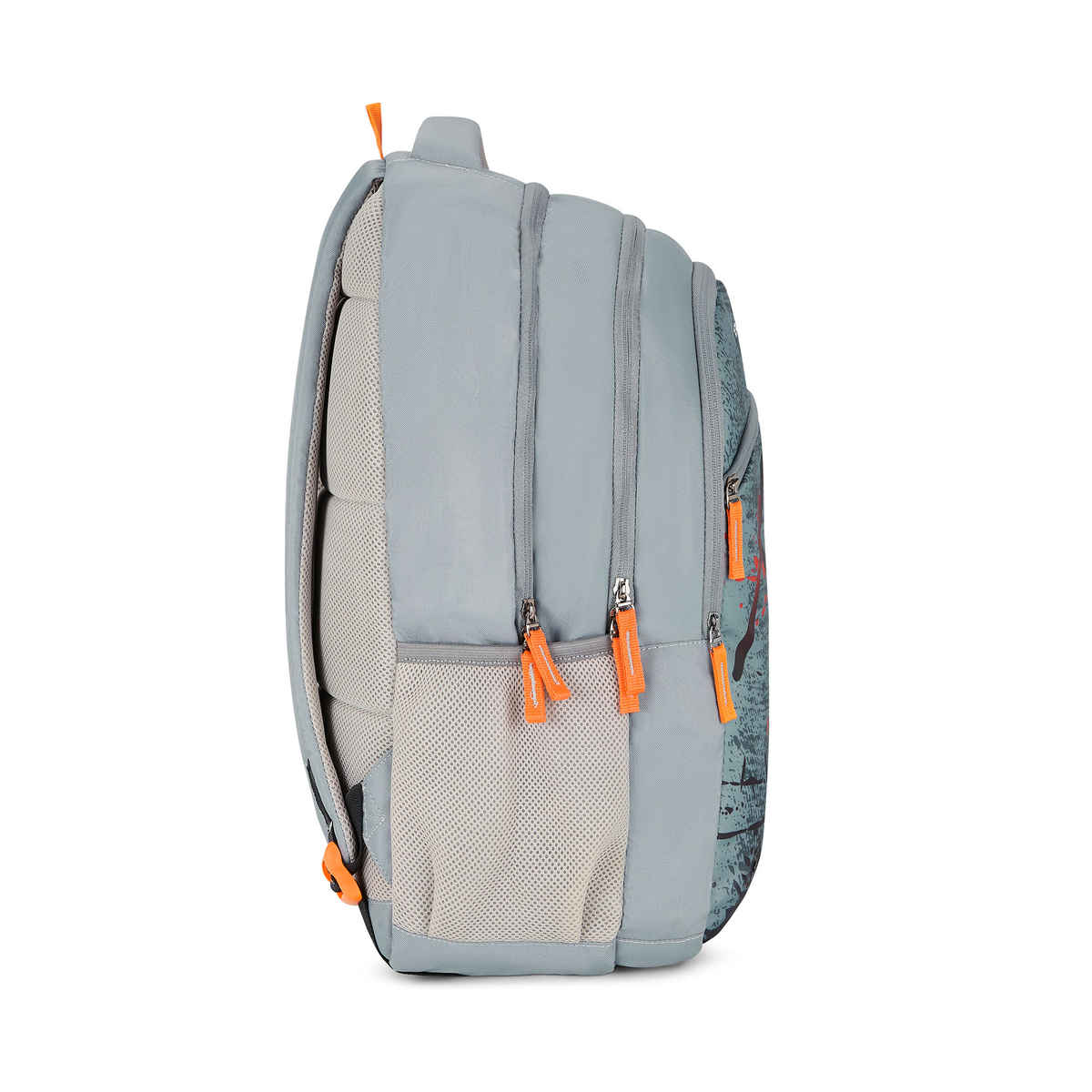 Nasher Miles Cricket Backpack- Unisex- 3 Compartment Casual College Bag- Grey- 45L