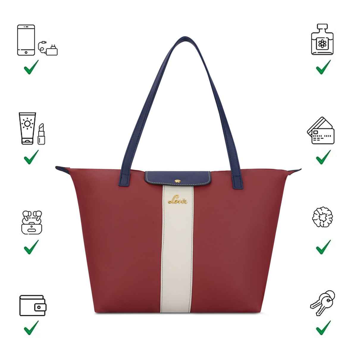 Lavie Women's Colourblock Vincy Tote Handbag | Red