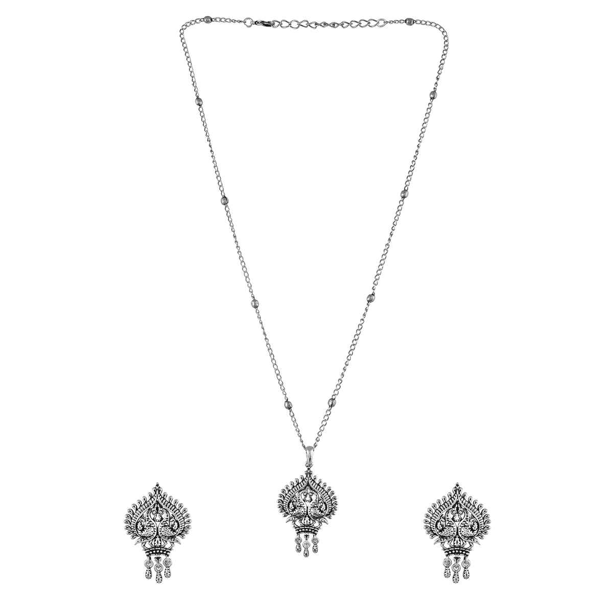 Zouk Multicolor Mandala Print Chain Wallet (Cfc)(1pc) & Voylla Morni Avalyn Pendant Set(3pc) Combo