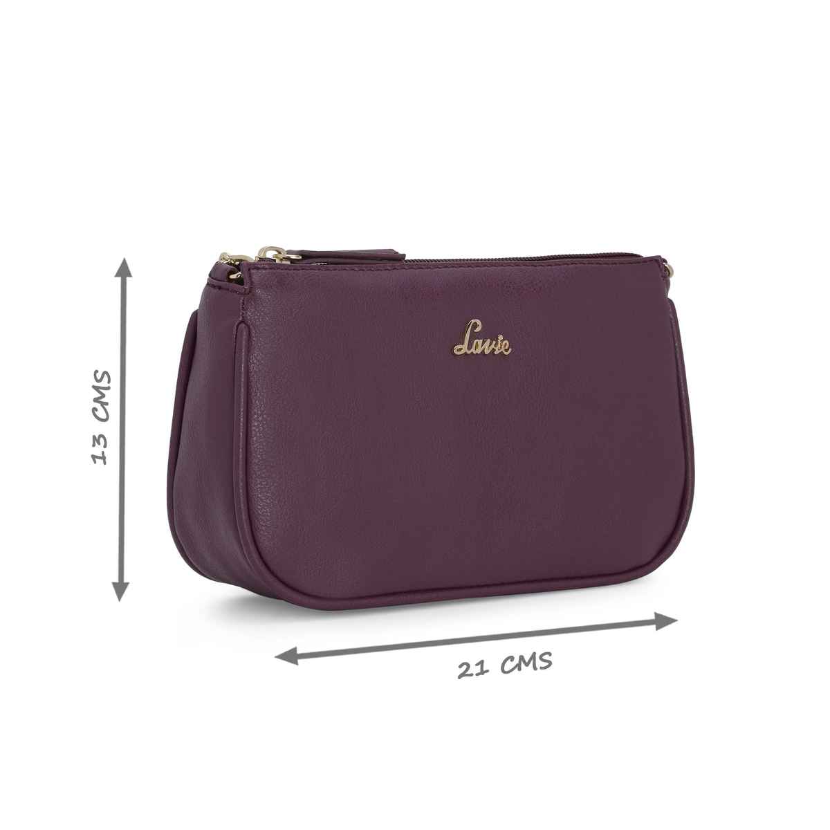 Lavie Women's Rigel Csb Horizontal Cross Body Sling Bag | Ladies Purse Handbag | Purple