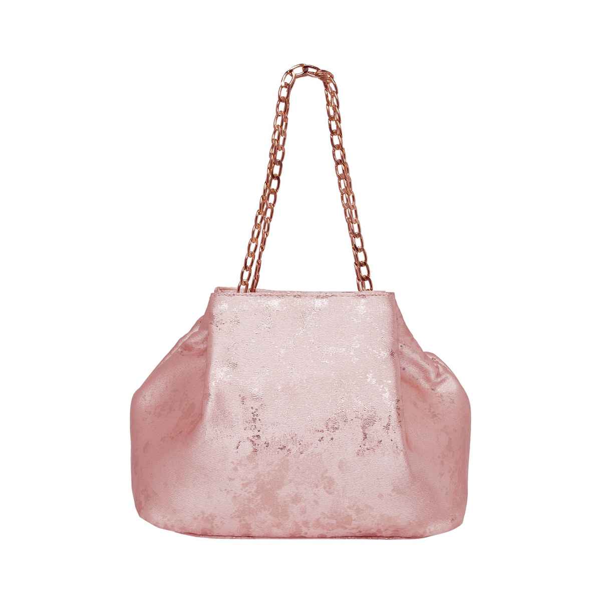 Lavie Women's Shaya Structured Potli Bags | Pouches for Festive Seasons & Wedding | Pink
