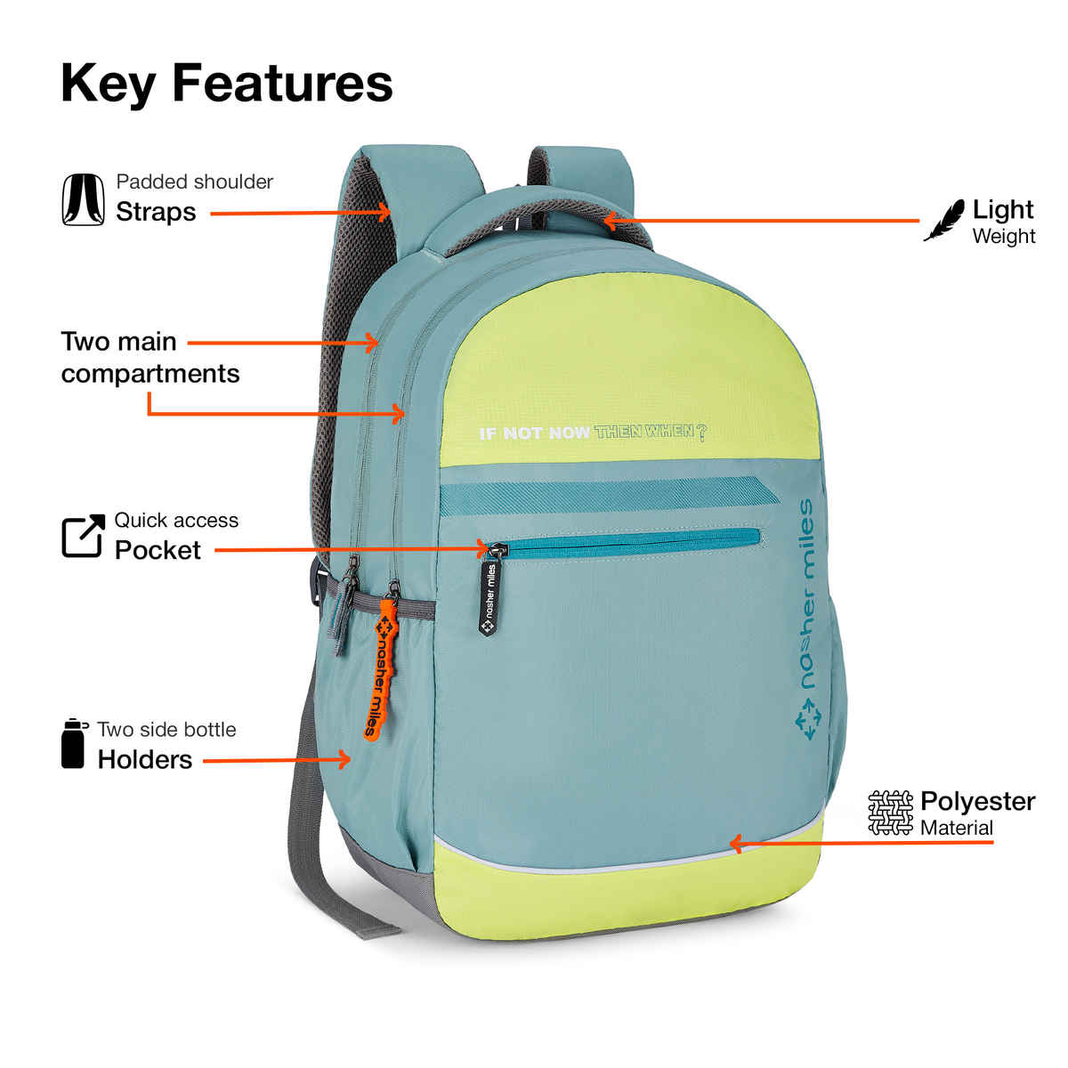 Nasher Miles Backpack for Unisex | Laptop Backpack | Casual History | Green - 31L