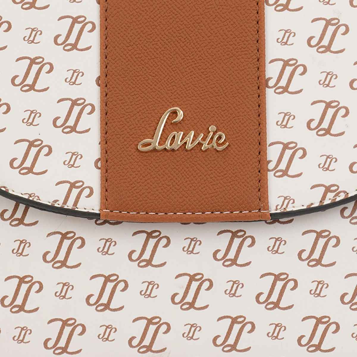 Lavie Women's Mono LL Becky Flap Satchel Handbag | Offwhite