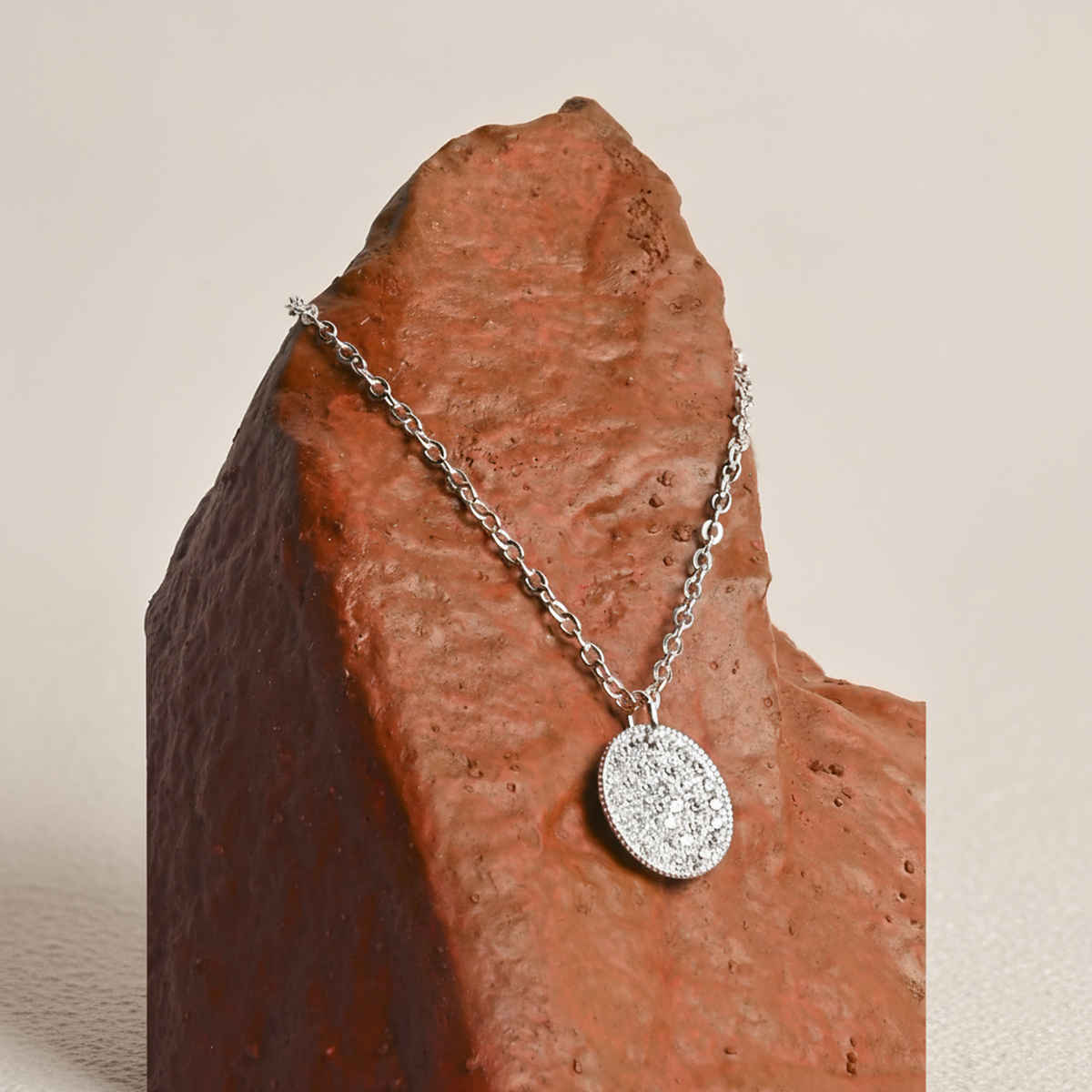 Accessorize London Women Silver-plated Spark Circ Slid Necklace