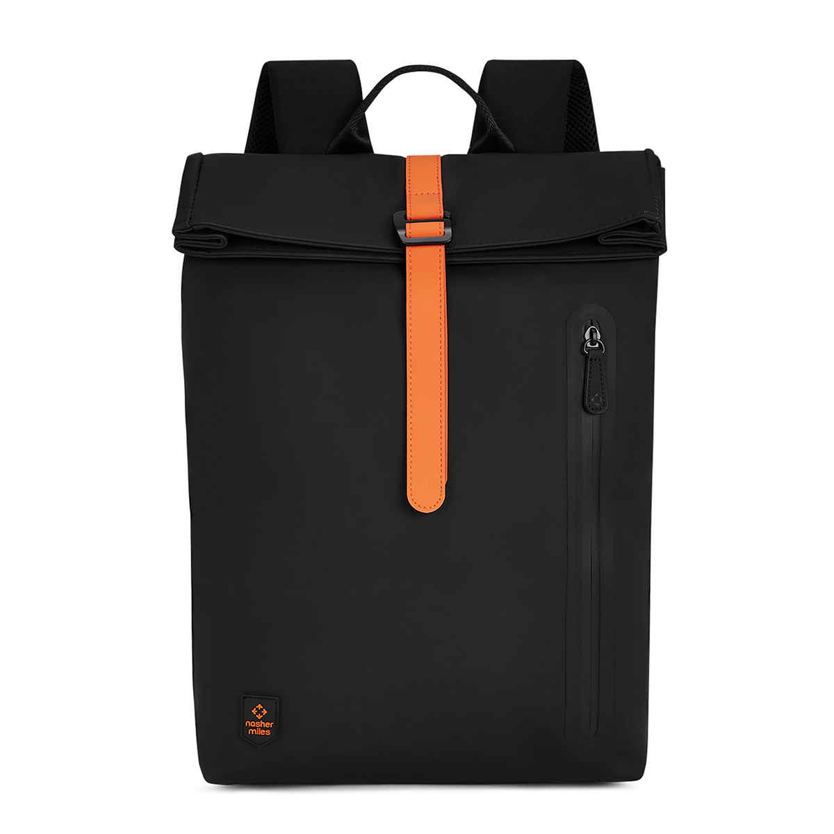 Nasher Miles Chelsea 28 L Top-open, Polyurethane Laptop Backpack for College and School- Black