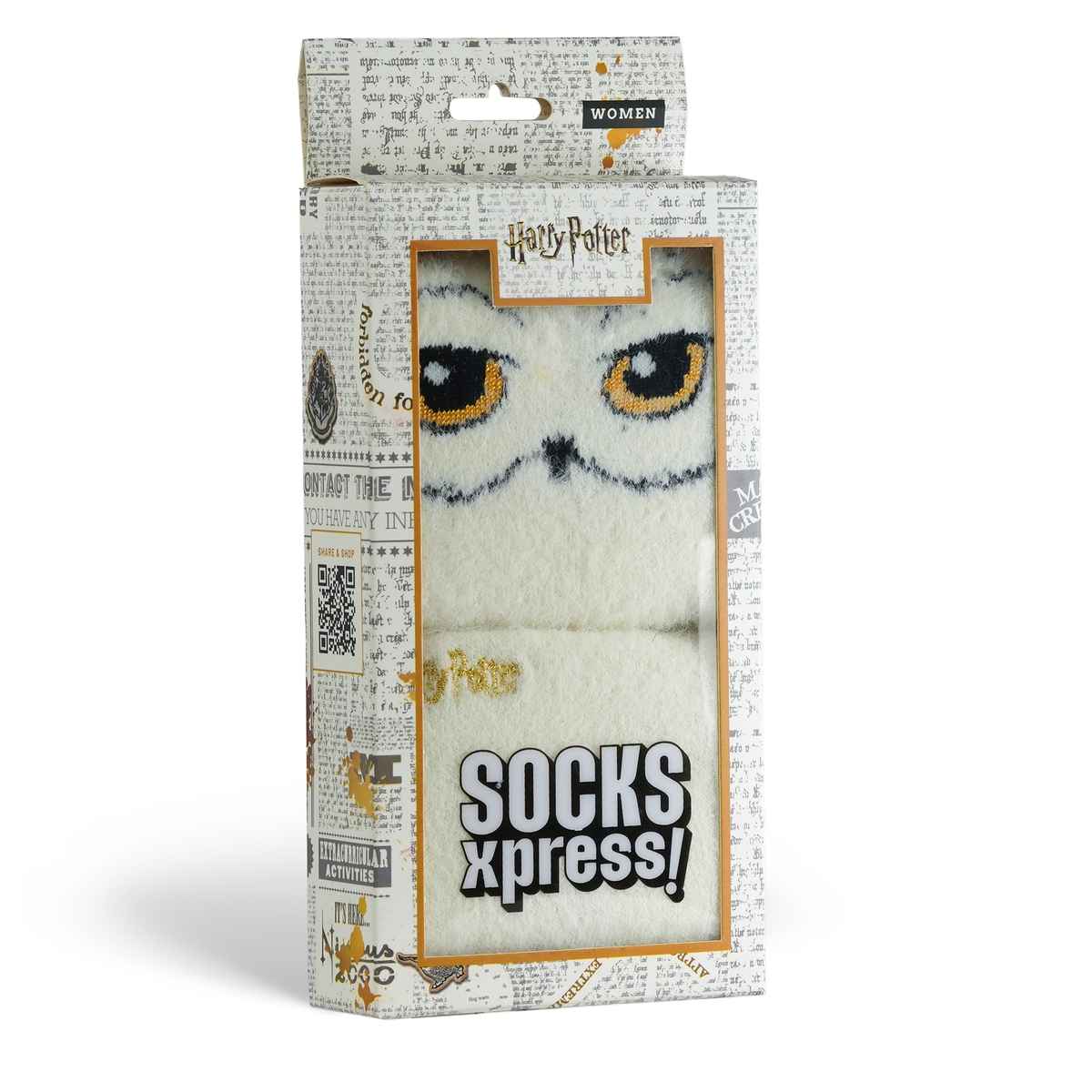 Balenzia Women's Patterned Cotton Socks | Black and White - One Size