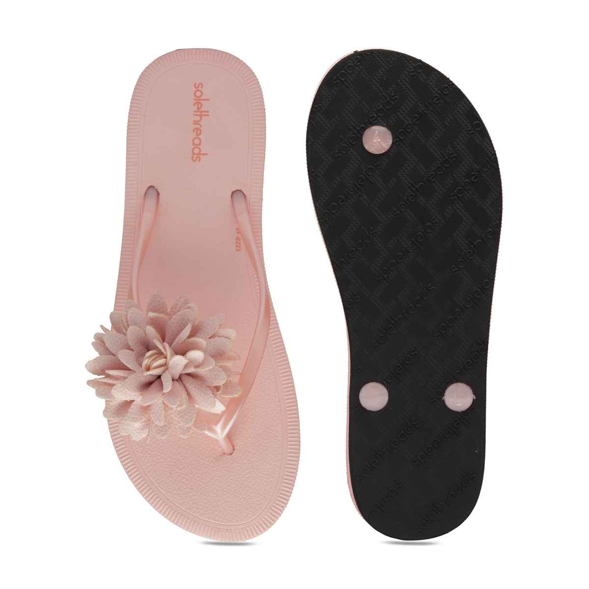 Solethreads Floret Powder Pink Flip-Flops & Slippers for Women | Size - India-UK 6
