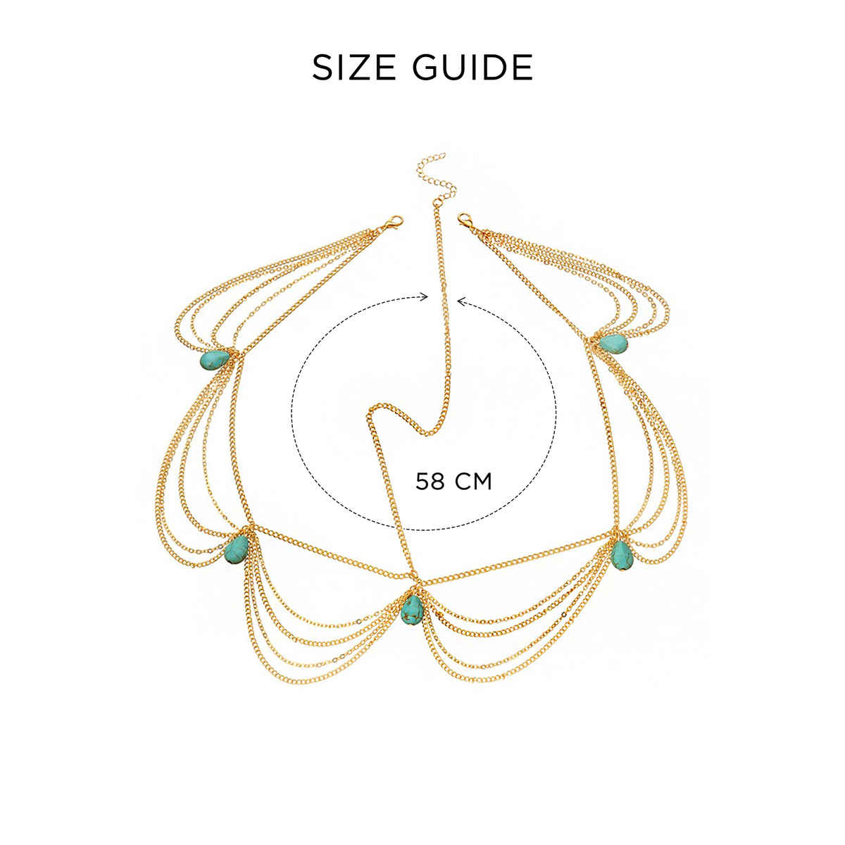 Unwind by Yellow Chimes Gold Toned Multilayer Head Jewellery for Women