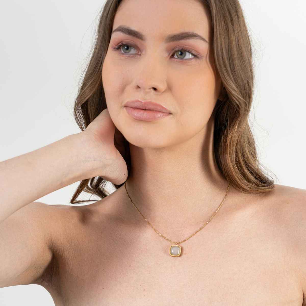 ZAISHA 18K Gold Plated Jade Vintage Pendant Necklace | Birthday | Anniversary | Valentines gift