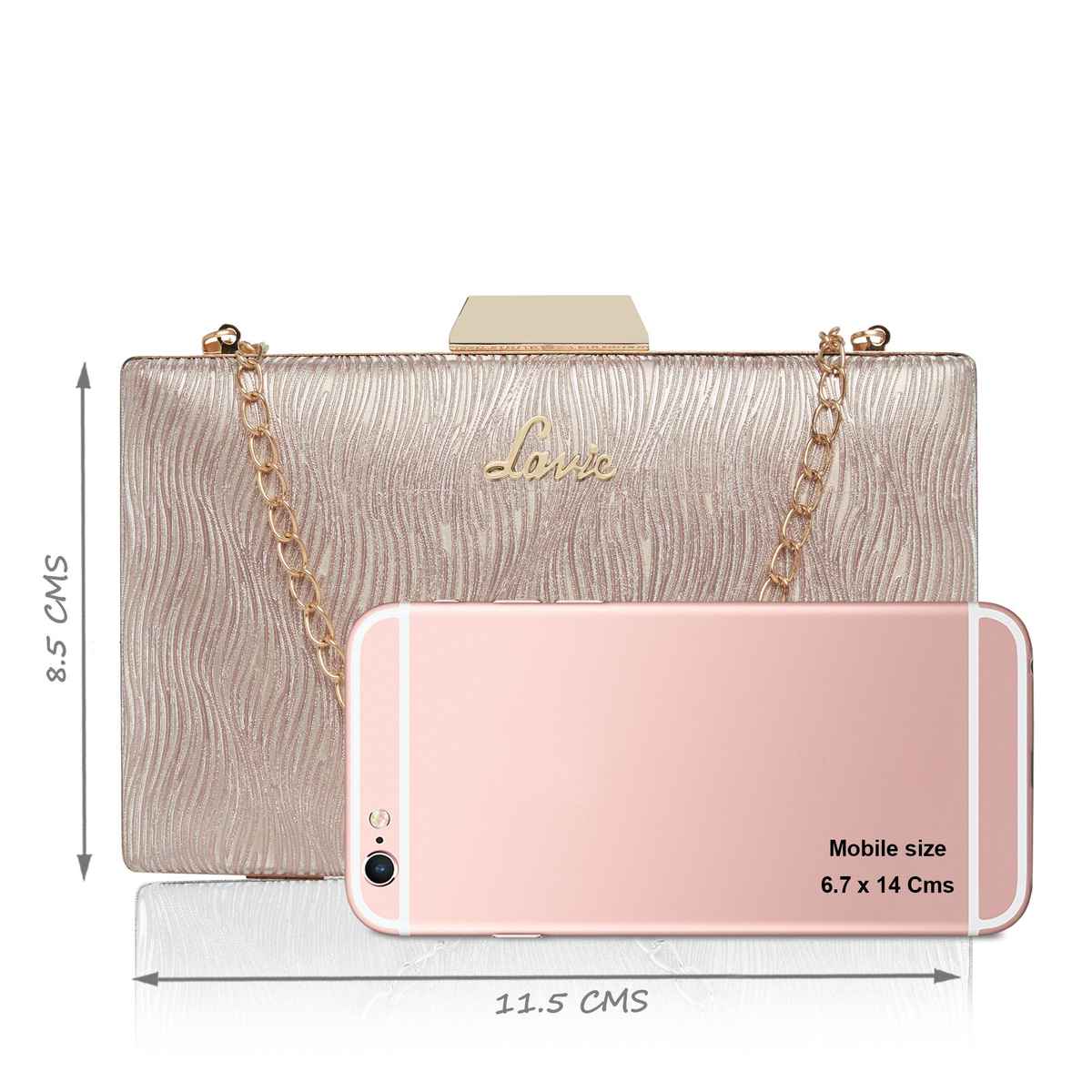 Lavie Women's Glitz Framed Clutch | Gold