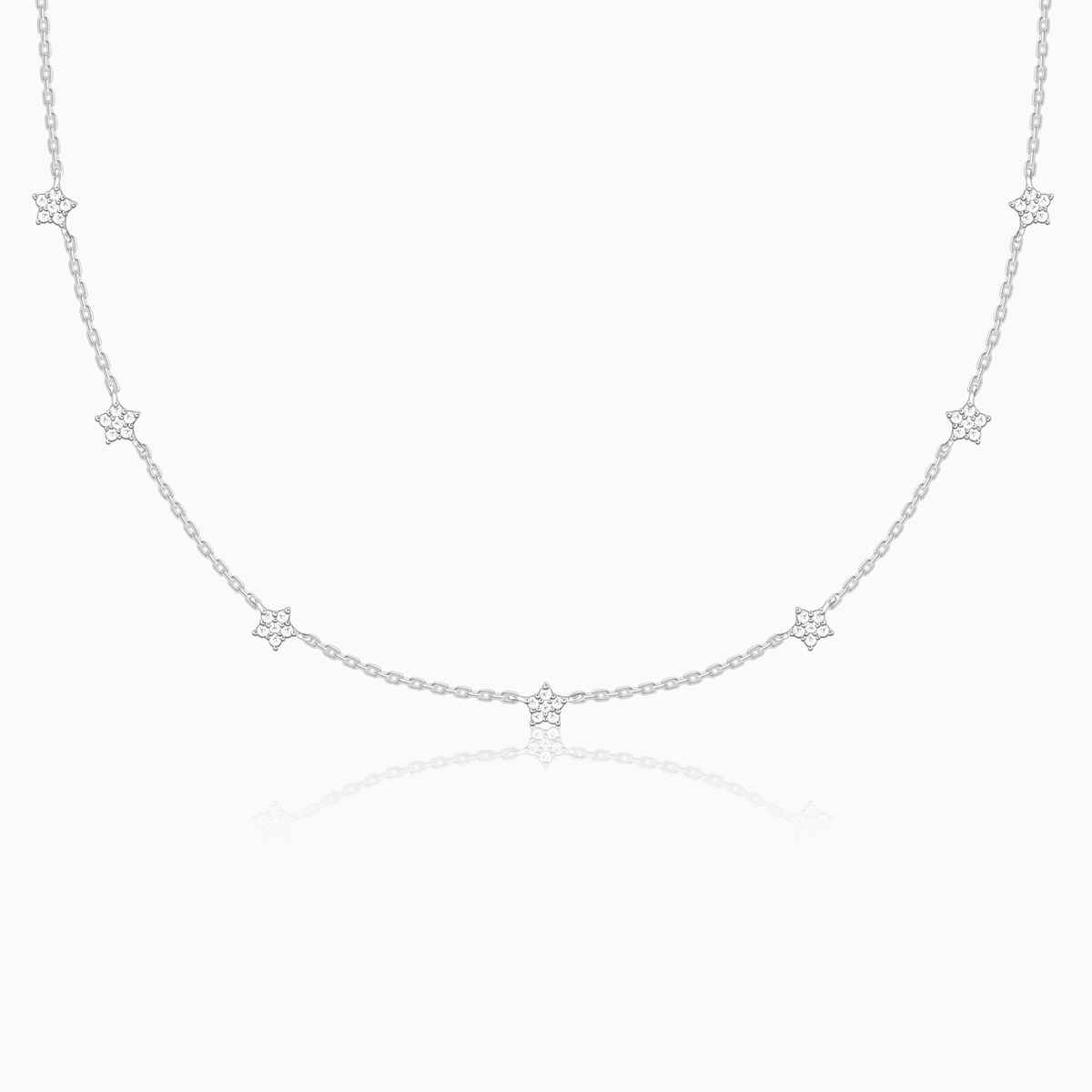 Giva Silver Star Constellation Necklace