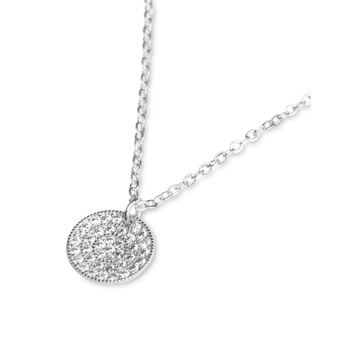 Accessorize London Women Silver-plated Spark Circ Slid Necklace