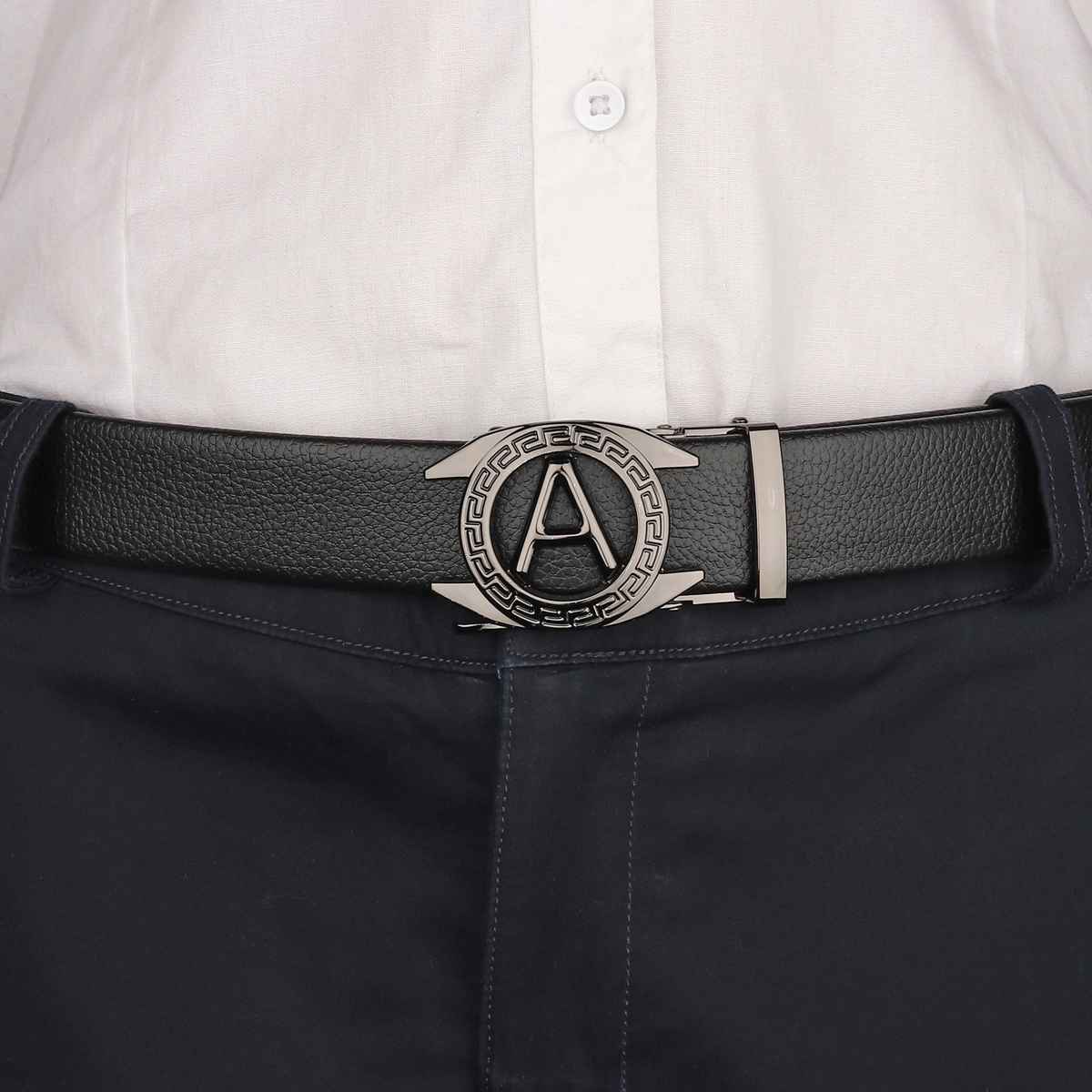 Zoro Men's Solid Vegan Leather Belt | Black - Free Size