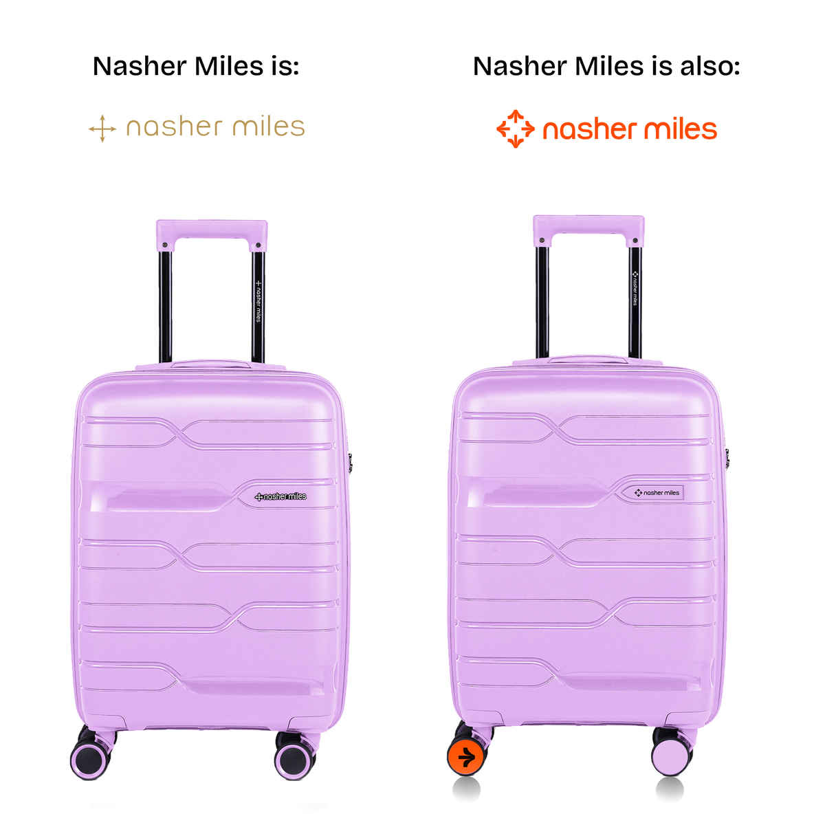 Nasher Miles Paris Cabin Hard-Sided Polypropylene Luggage 20 Inch (55 cm) Trolley Bag - Purple