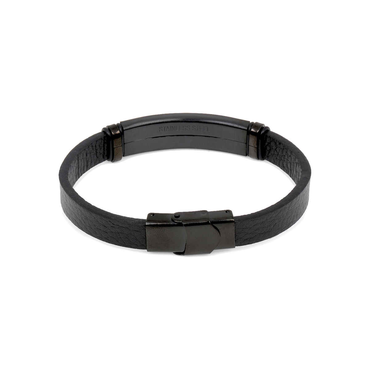 Yellow Chimes European Leather Band Bracelet for Men Stylish Gift