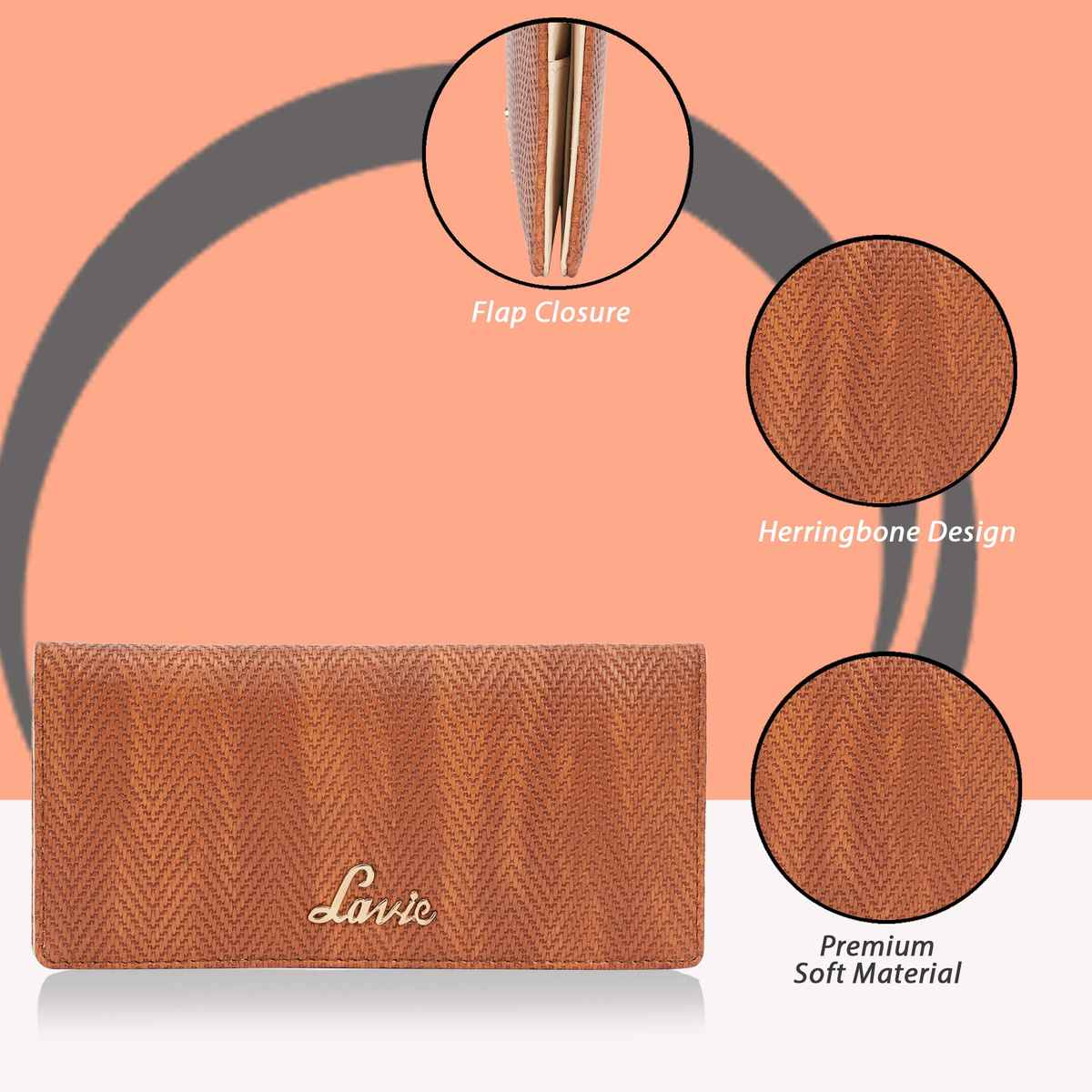 Lavie Women's Herring Safain Bifold Clutches | Brown