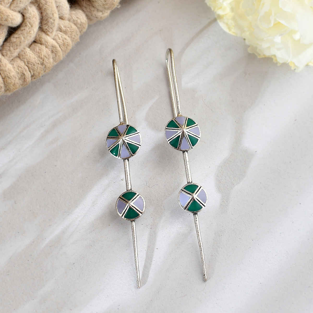Voylla Zulu Absame Bar Ear Cuff Earrings