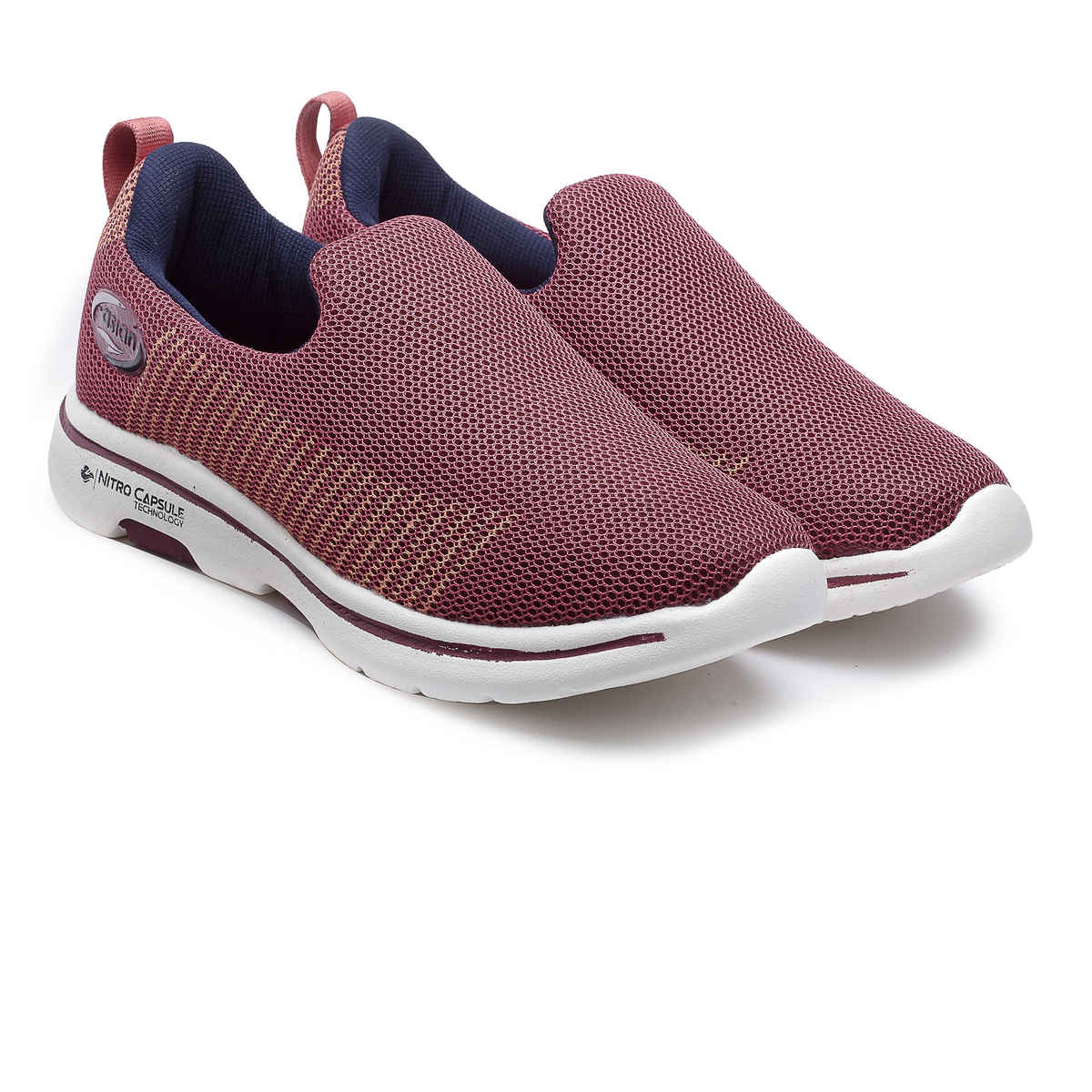 Asian Women s Firefly-111 Mauve Navy Slipon Shoes | UK-4