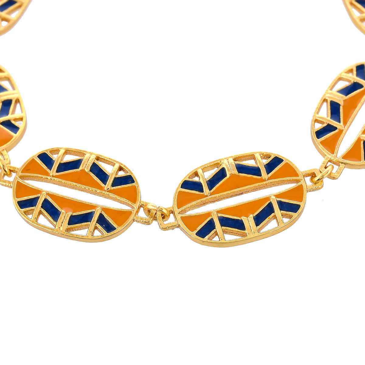 Voylla Zulu Nkosazana Interlinked Enamelled Bracelet