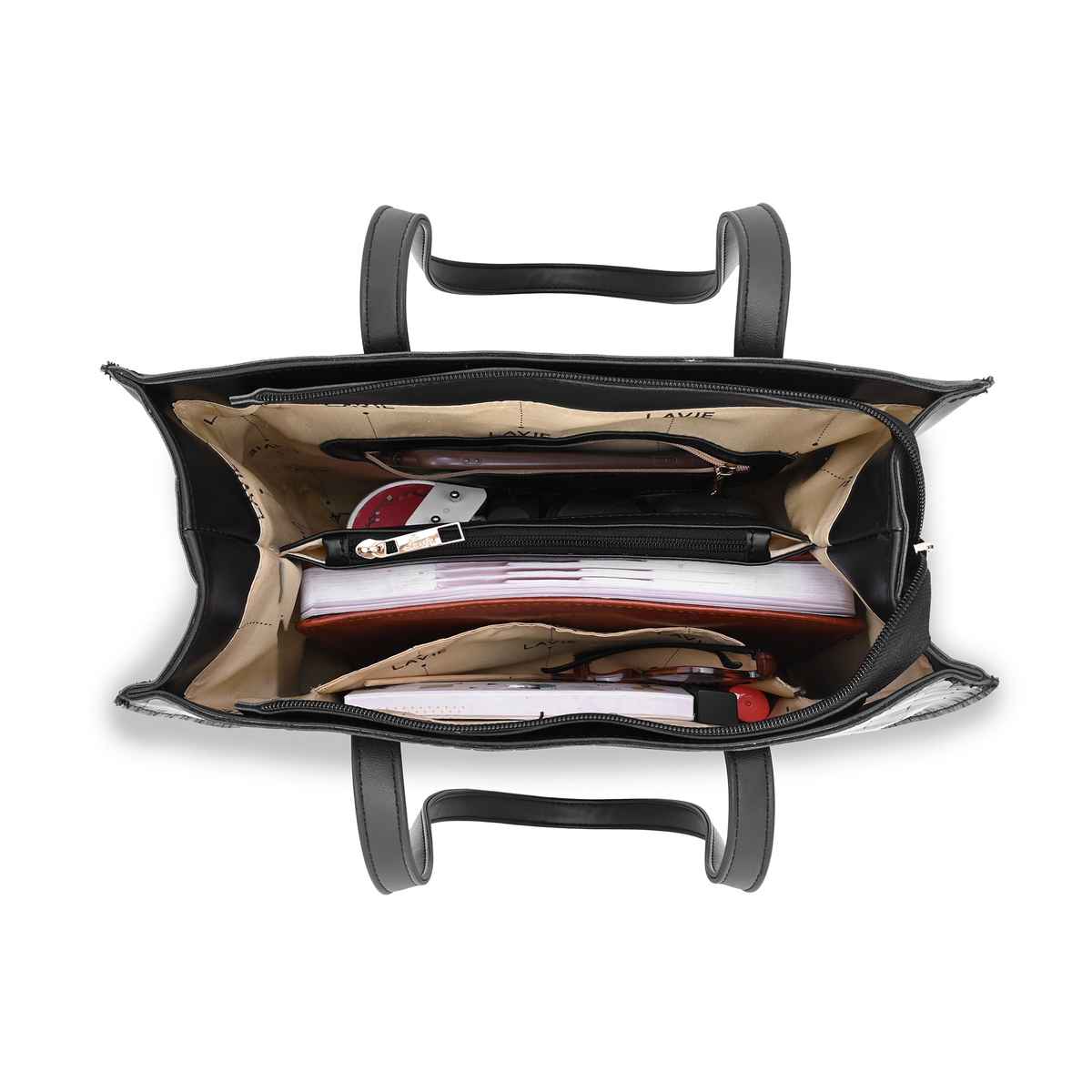 Lavie Women's Crocrex Large Satchel | Black