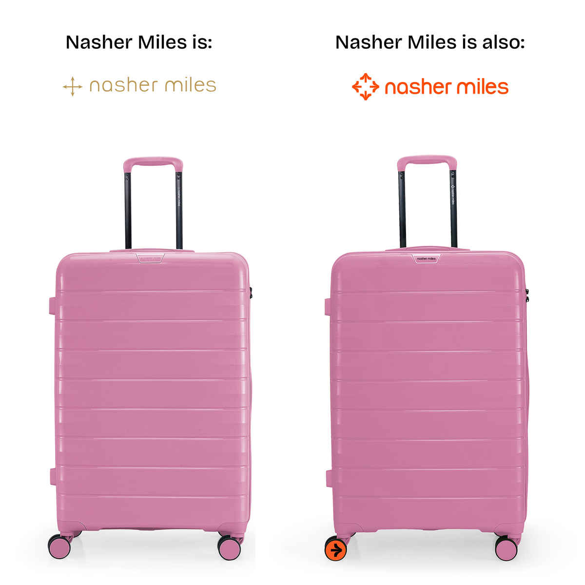 Nasher Miles Vienna Check-In Hardside Polypropylene 28 Inch-75 cm Trolley Bag- Pink