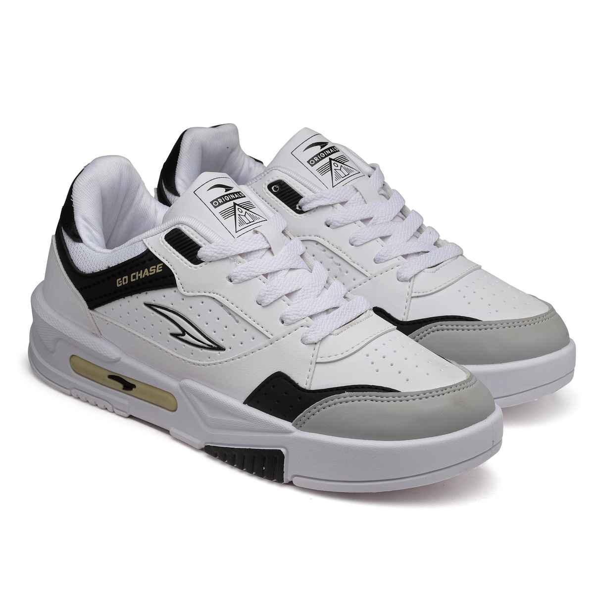 Asian Men s Mexico-01 White Black Grey Sneakers | UK-6