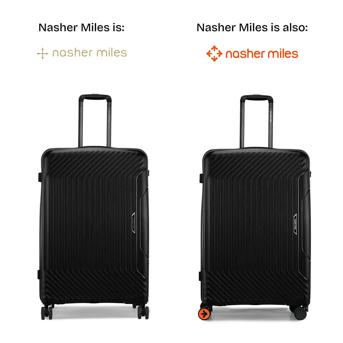 Nasher Miles Coorg Check-In Hard Side Polypropylene (55 & 65 cm) Trolley Bag (Black)