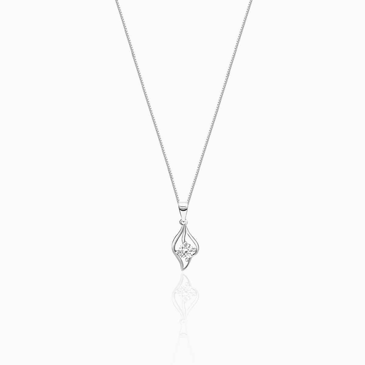Giva Anushka Sharma Silver Falling Dew Pendant with Box Chain