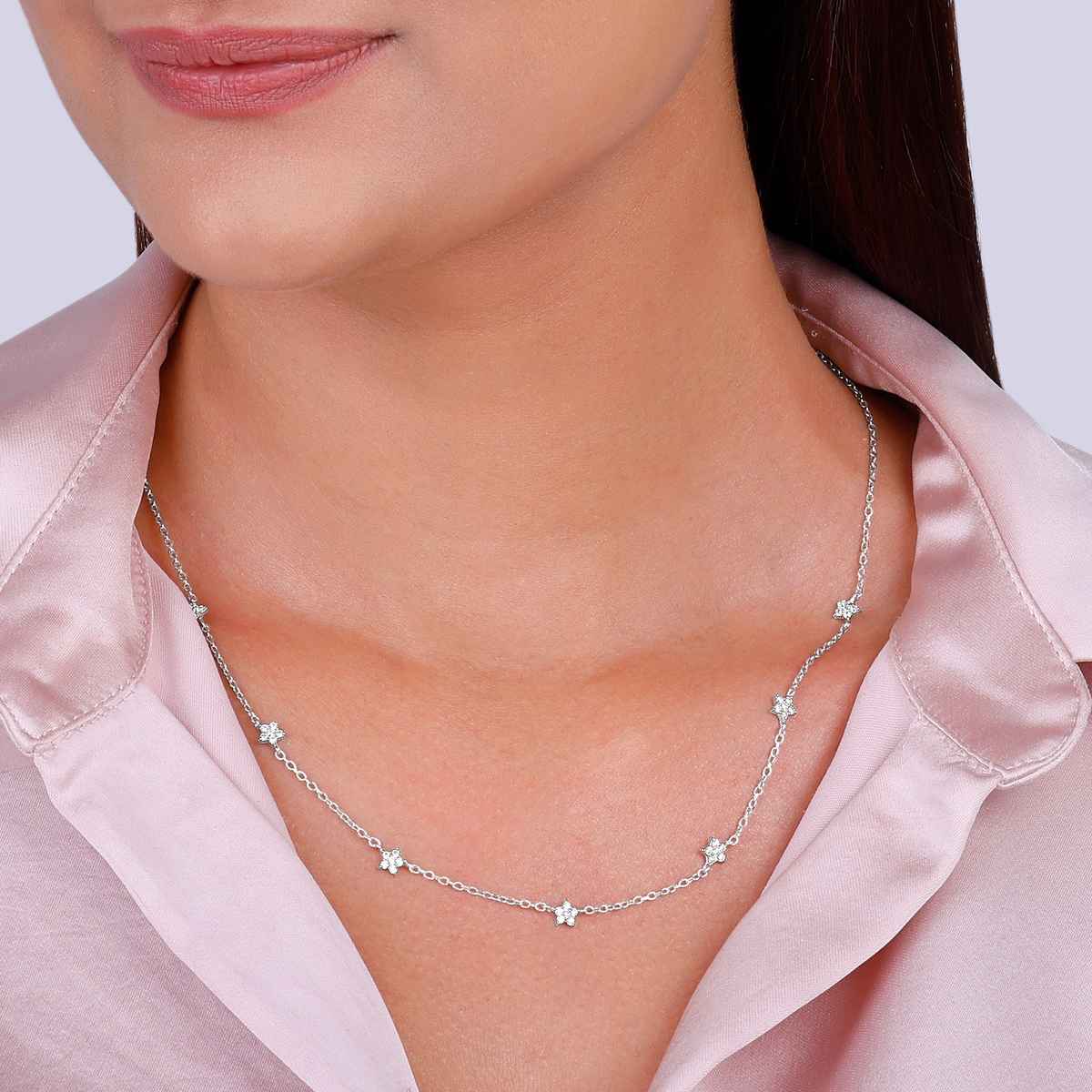 Giva Silver Star Constellation Necklace