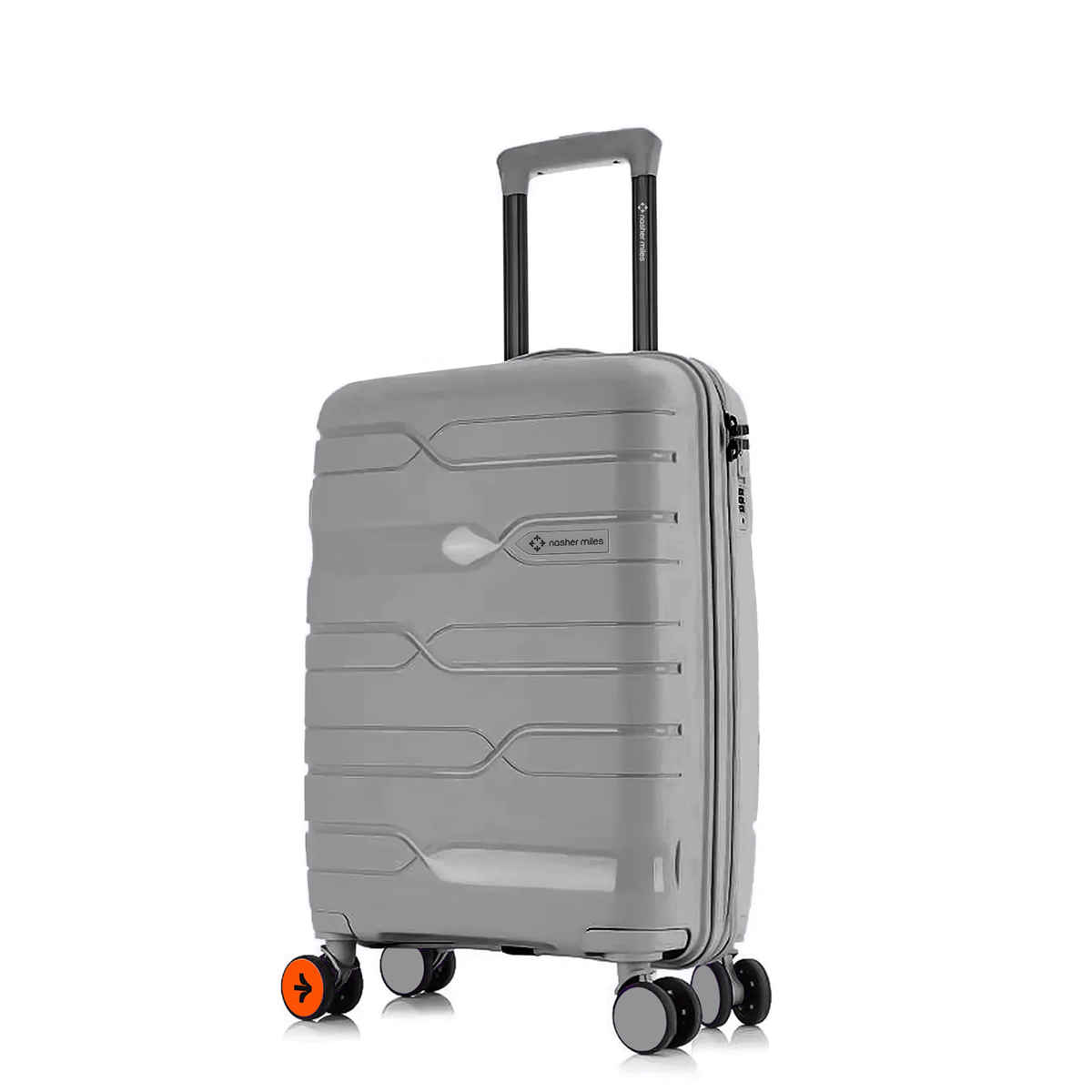 Nasher Miles Paris Cabin Hard Sided Polypropylene 20 Inch|55 cm Trolley Bag - Grey