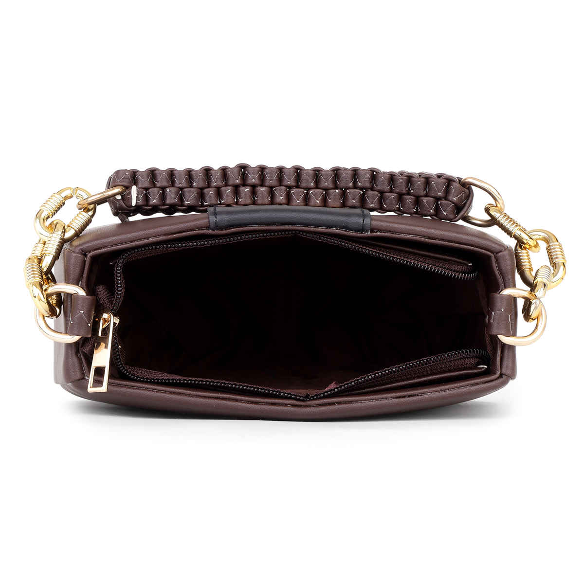 Legal Bribe Women's Knitted Handle Sling Bag | LB1967 | Brown