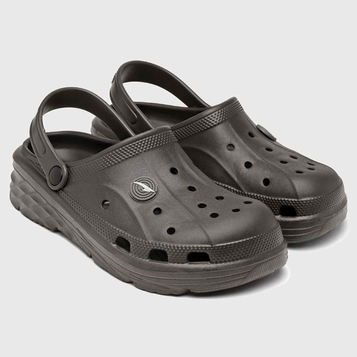 Asian Agc-14 Men Clogs Dark-Grey (Size-7)