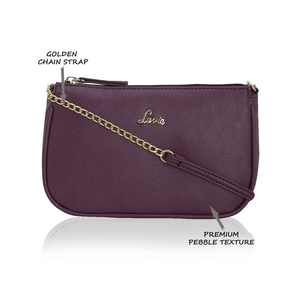 Lavie Women's Rigel Csb Horizontal Cross Body Sling Bag | Ladies Purse Handbag | Purple