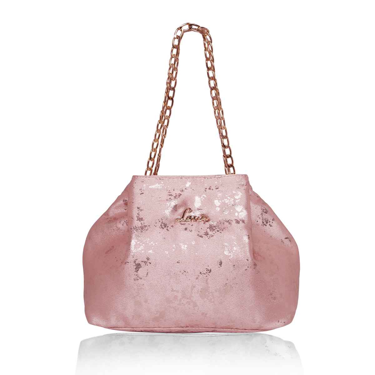 Lavie Women's Shaya Structured Potli Bags | Pouches for Festive Seasons & Wedding | Pink