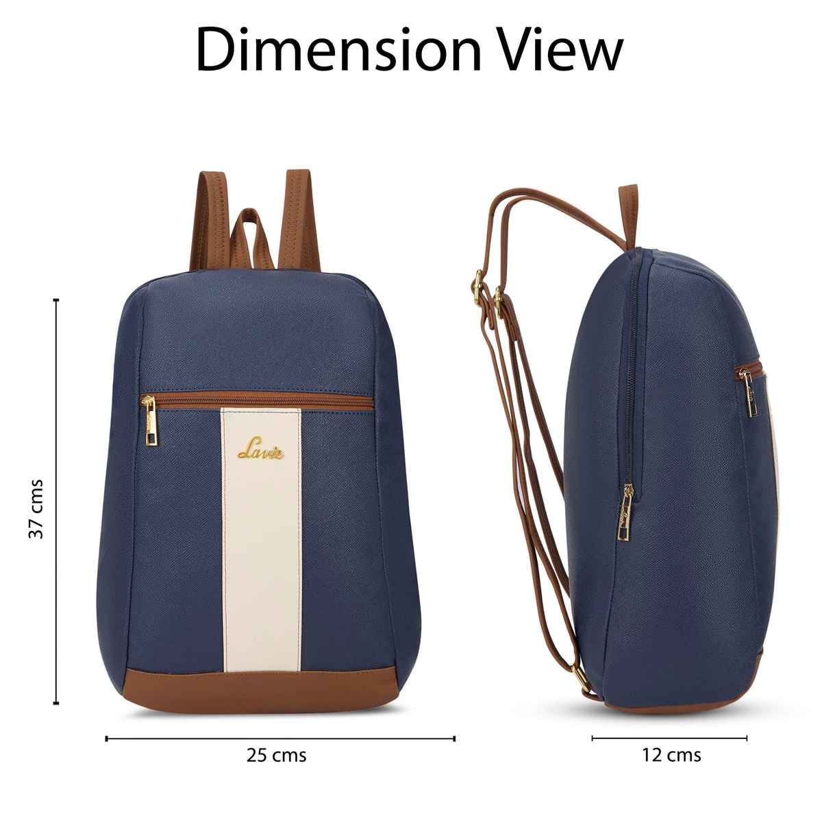 Lavie Women's Colourblock Cobie Fashion Backpack for | Shoulder Bag | Navy