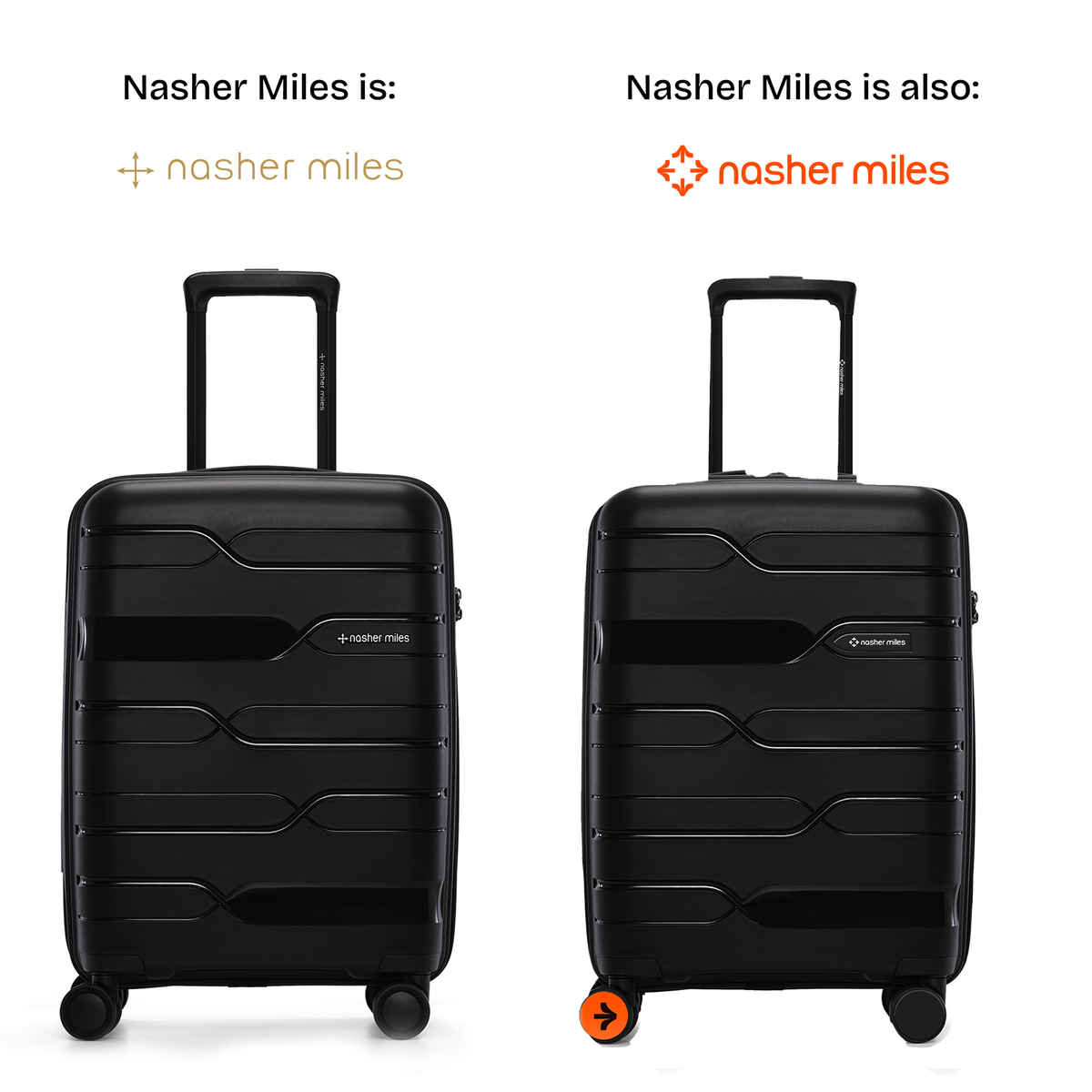 Nasher Miles Paris Cabin Hard-Sided Polypropylene Luggage- 20 Inch - 55 cm Trolley Bag- Black