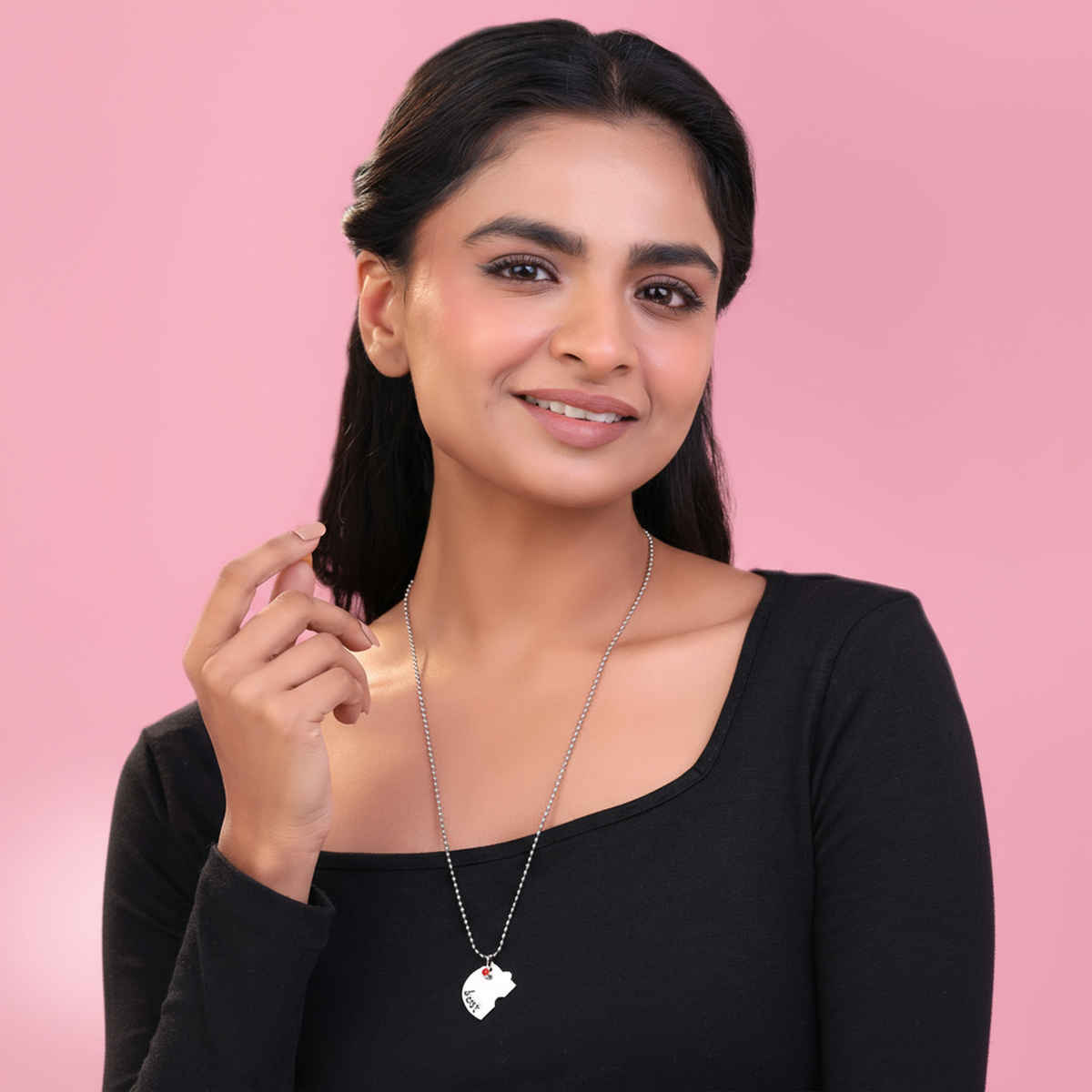 Yellow Chimes Friendship Day Silver Best Friend Chain Necklace for Women