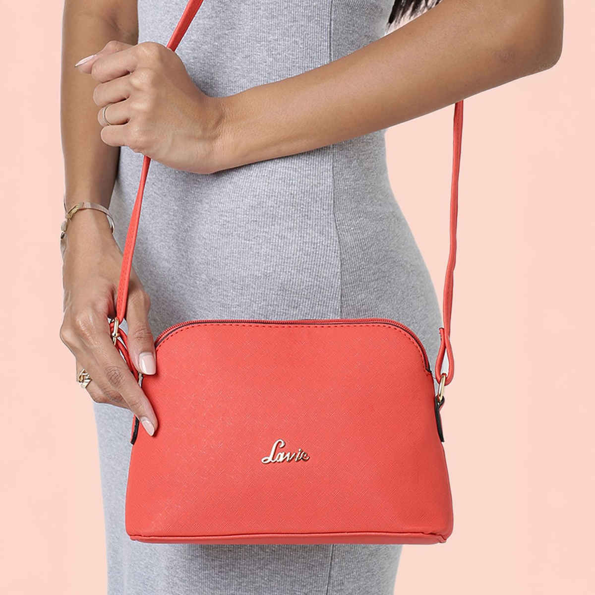 Lavie Women's Hand Bag | Medium | Coral