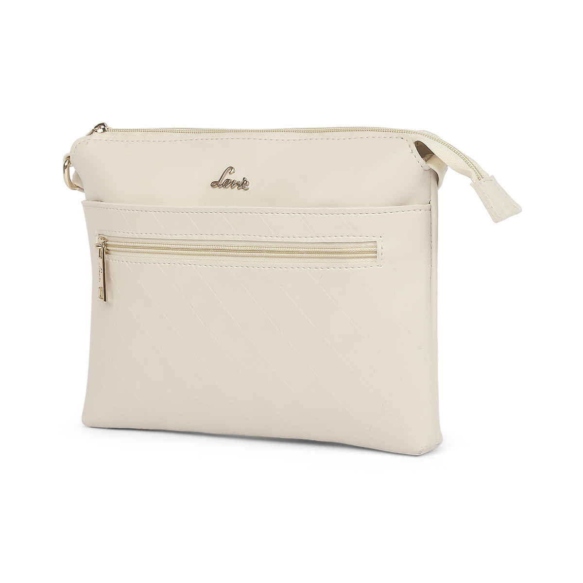 Lavie Women's Slim Top Zip Cross Body Sling Bag | Ladies Purse Handbag | Off White