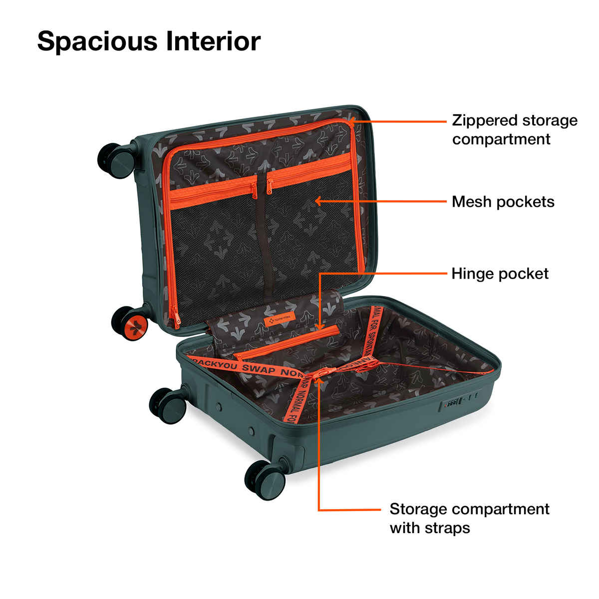 Nasher Miles Coorg Cabin Hard Side Polypropylene 20 Inch-55 cm Trolley Bag (Olivegreen)