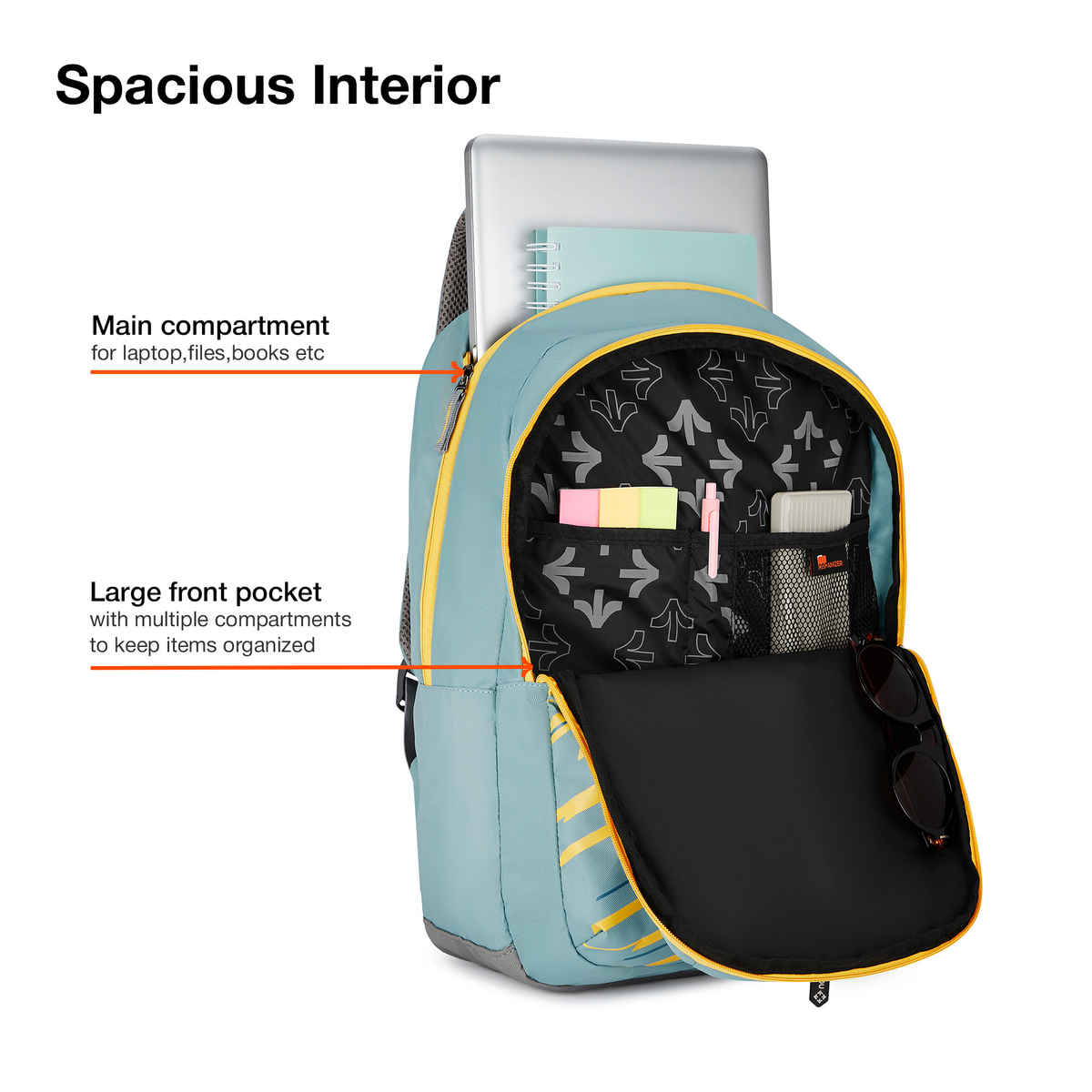 Nasher Miles Backpack for Unisex | Laptop Backpack | Casual Geography | Green - 31L