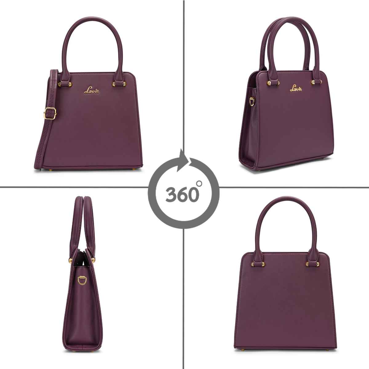 Lavie Women's Ushawu Small Satchel Handbag | Ladies purse | Shoulder Bag | Maroon