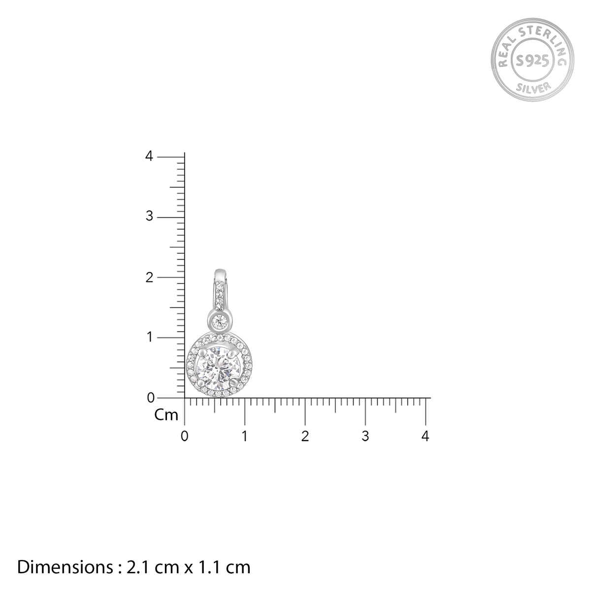 Giva Silver Drizzle Drop Pendant With Box Chain