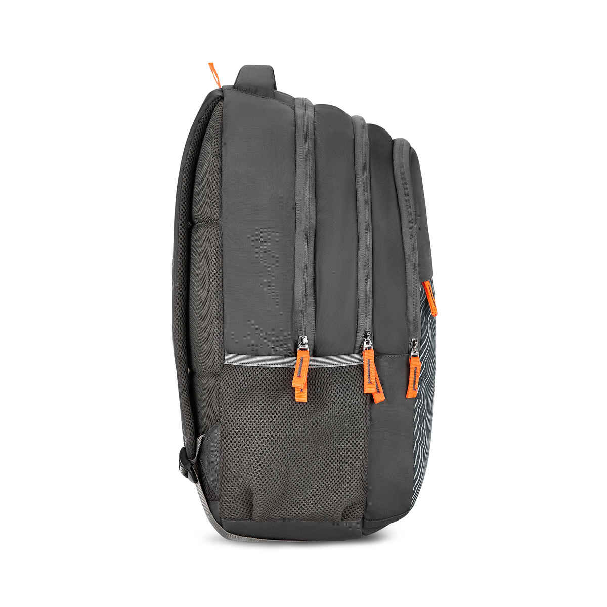 Nasher Miles Wave Backpack- Unisex- 3 Compartment Casual College Bag- Grey- 45L