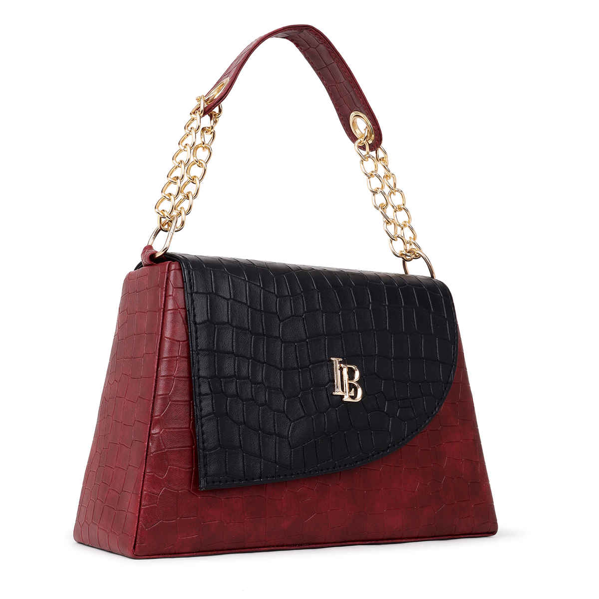 Legal Bribe Stylish Crock Sling Bag | Maroon/Black | LB2054