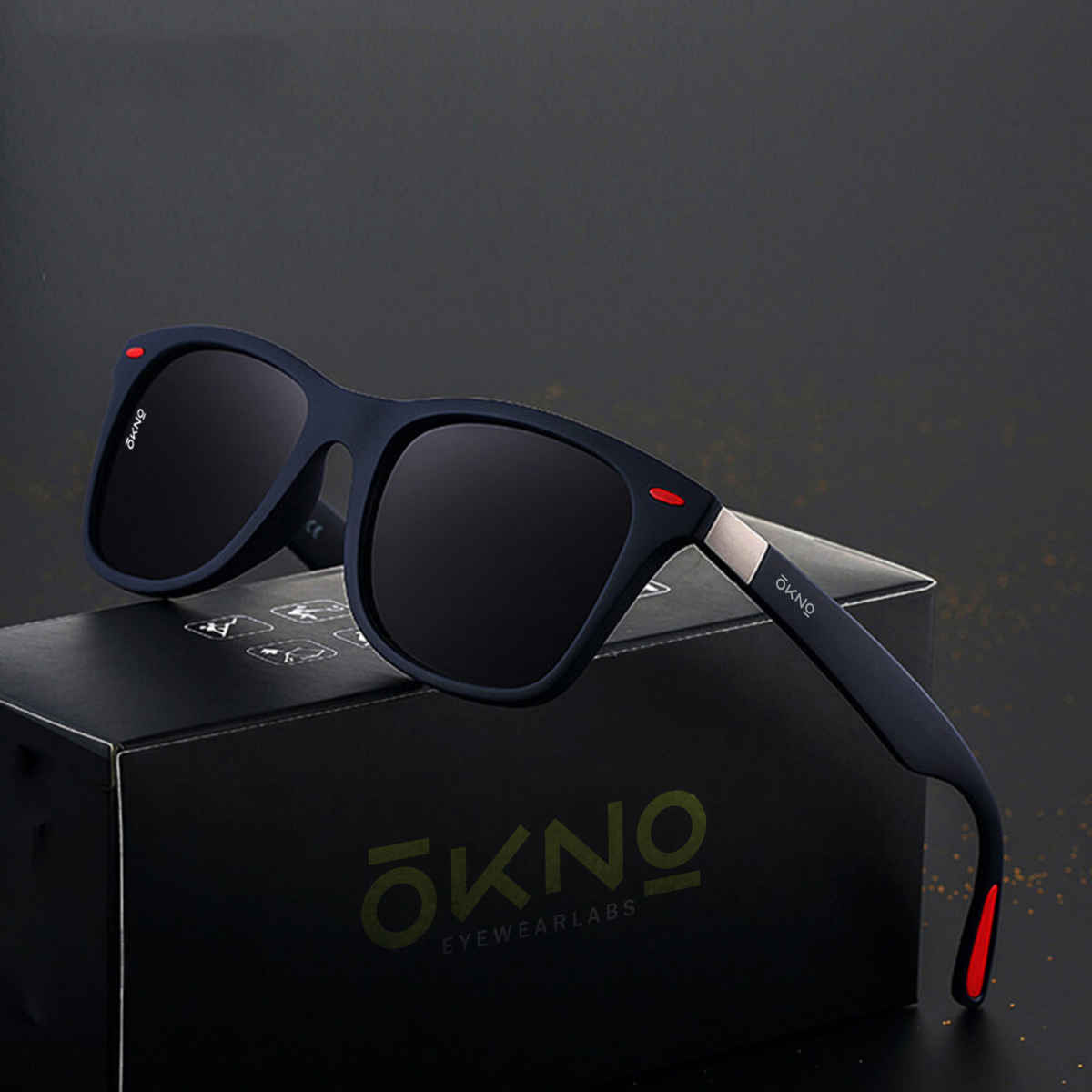 Eyewearlabs Men Sunglassses OKNO Spidey Navy Blue Square