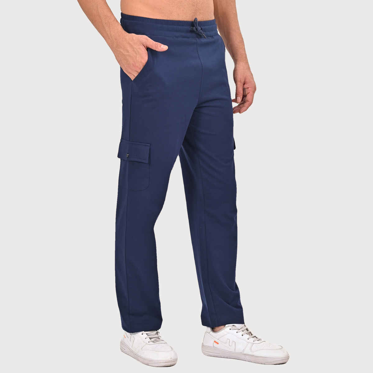 Pepe Jeans Mens Astral Blue Cargo style Track pant - Pack of 1 (L) Comfort Fit, Soft Fabric