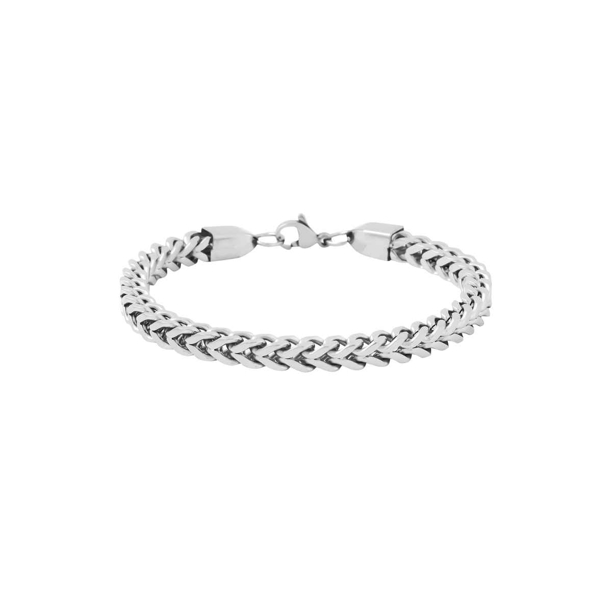Yellow Chimes Silver Stainless Steel Bracelet for Men