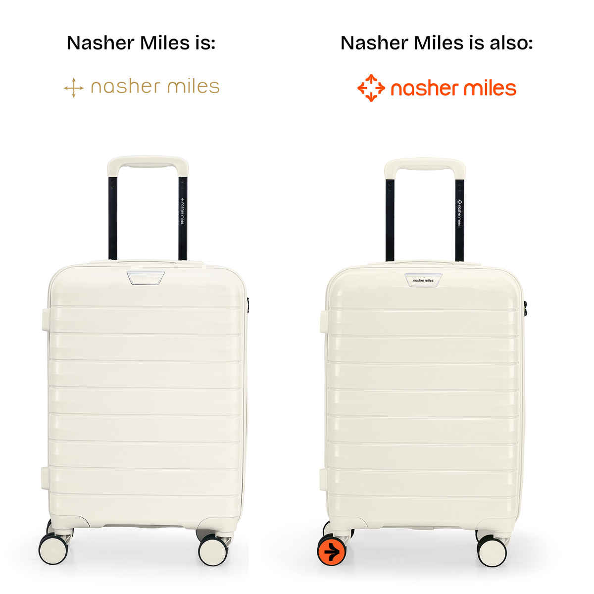 Nasher Miles Vienna Cabin Hardside Polypropylene 20 Inch-55 cm Trolley Bag- Cream